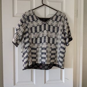Kente/kasuri 4 way Kat top